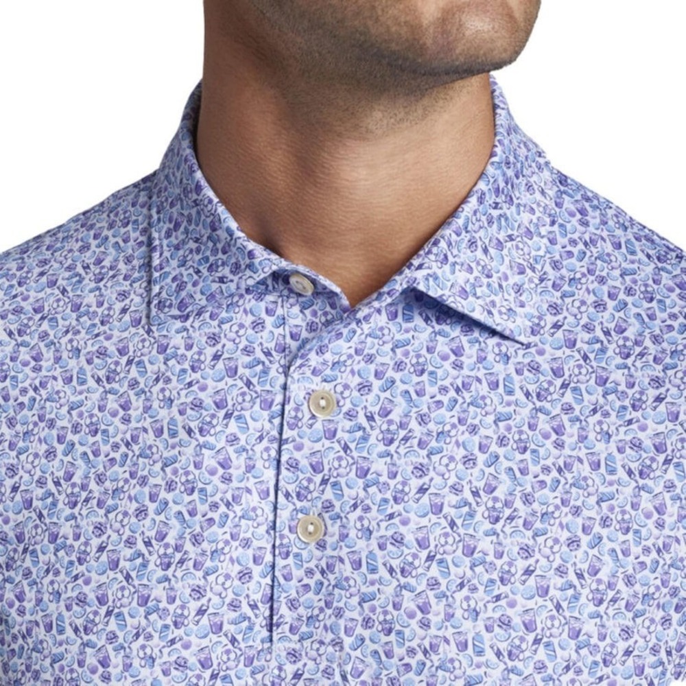 Peter Millar Men's Classic Fit Dazed & Transfused Performace Jersey Polo Sz XL
